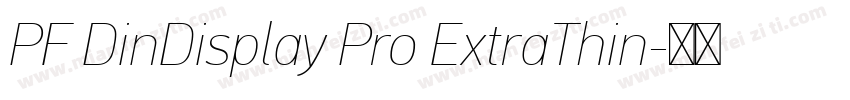 PF DinDisplay Pro ExtraThin字体转换
